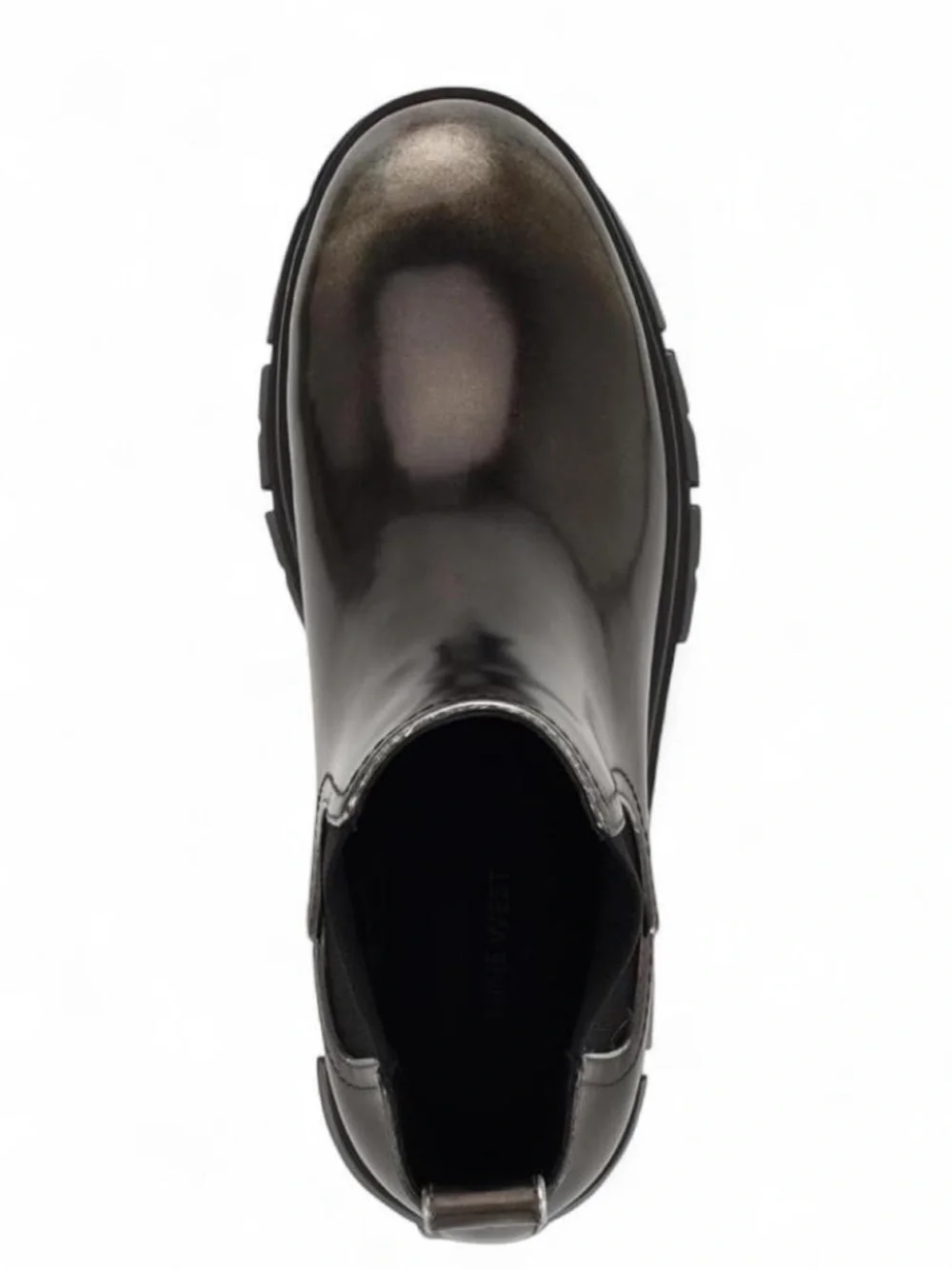Chelsea Lug Boot in Metallic Gunmetal Women Nine West Women's Kimma